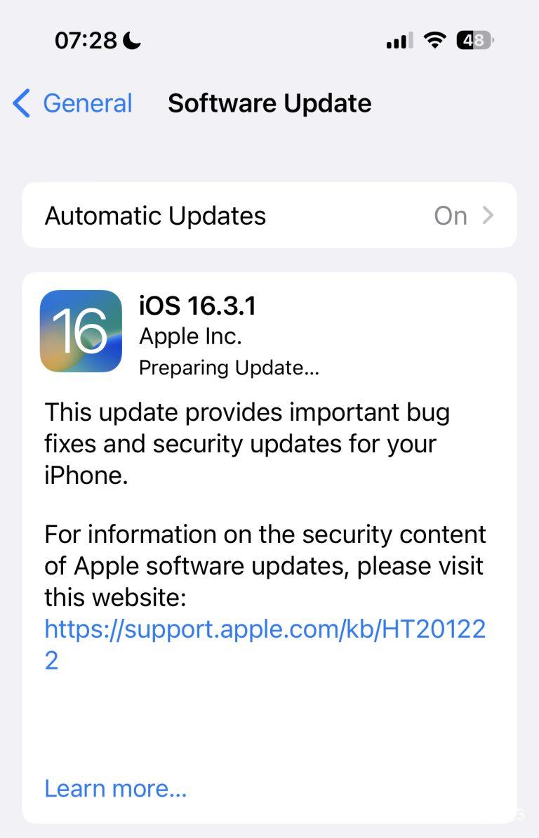 Apple lanseaza iOS 16.3.1 cu update-uri pentru Crash Detection dar strica Google Photos