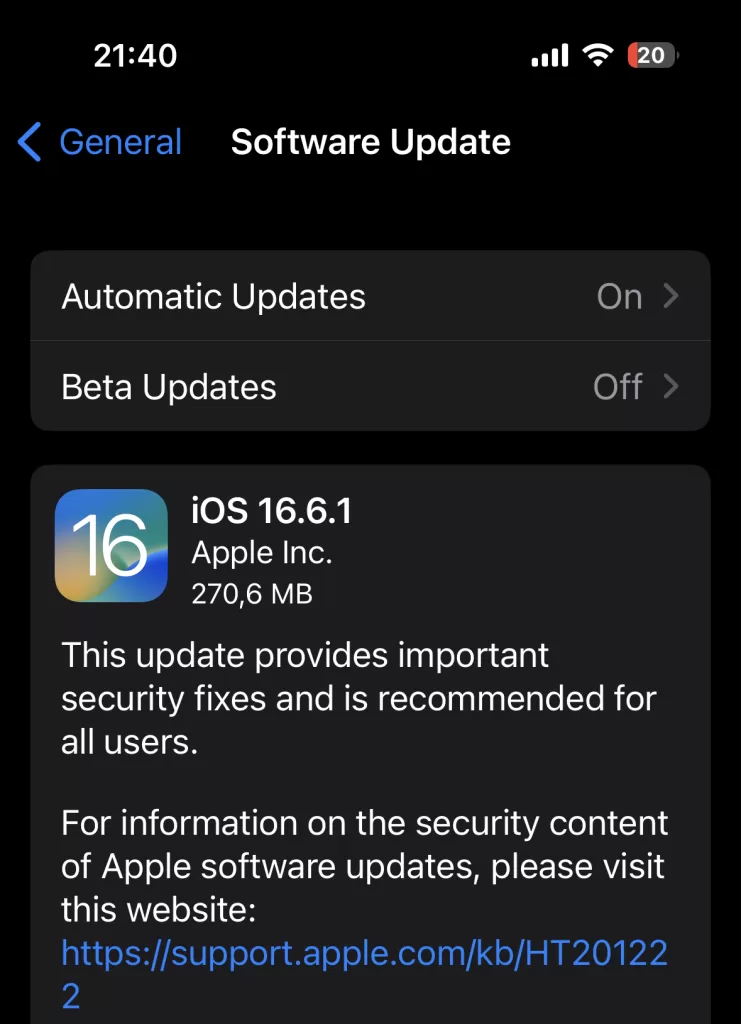 La mai puțin de o săptămână distanță de iOS 17, Apple a decis să ofere un patch de securitate sub forma iOS 16.6.1. Faceți rapid update!