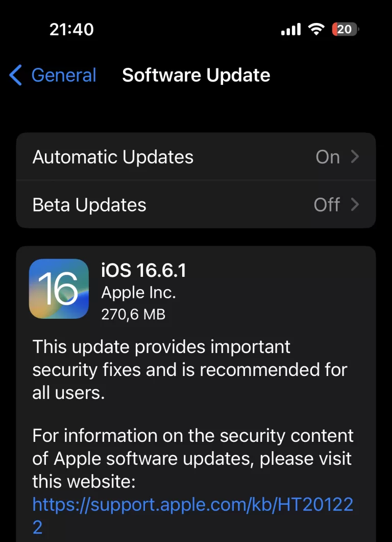 La mai puțin de o săptămână distanță de iOS 17, Apple a decis să ofere un patch de securitate sub forma iOS 16.6.1. Faceți rapid update!