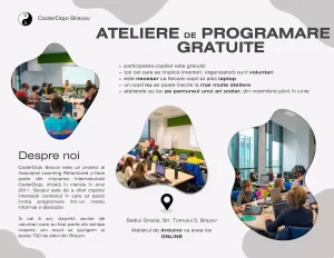 CoderDojo Brașov a dat startul înscrierilor la atelierele de programare gratuite pentru copii între 11-18 ani.