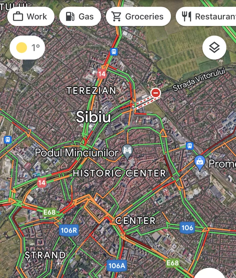 O chestie pe care nu am băgat-o în seamă până acum e faptul că pe Google Maps de iOS apare prognoza meteo pentru locații, chestie care lipsește pe Maps de Android, dar va veni ... în curând.