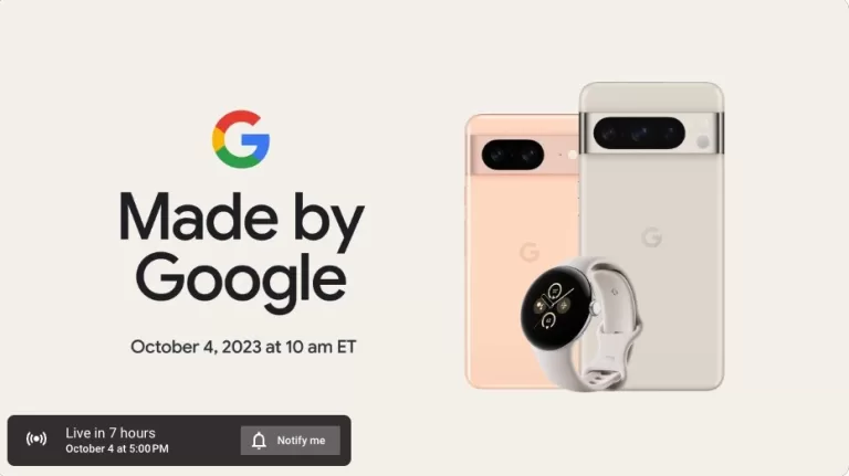 Începând cu ora 17:00 a României are loc evenimentul Made by Google unde vor fi prezentate noile modele de smartphone-uri Pixel 8 și ceasul Watch 2.