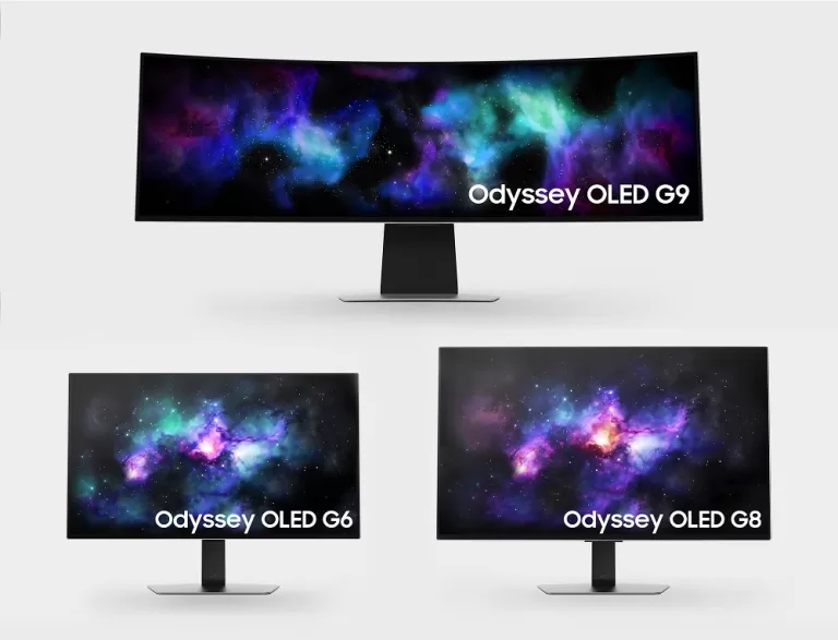 Înainte de CES 2024 Samsung a anunțat noua gamă de monitoare OLED de gaming cu modelele Odyssey OLED G8, Odyssey OLED G6 și Odyssey OLED G9.
