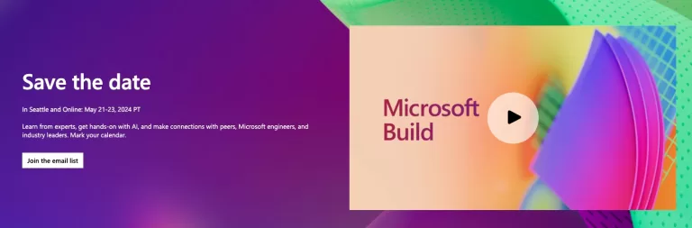Microsoft a anunțat ieri că va organiza conferința Microsoft BUILD dedicată dezvoltatorilor între 21 și 23 mai, cu prezență fizică, în Seattle.