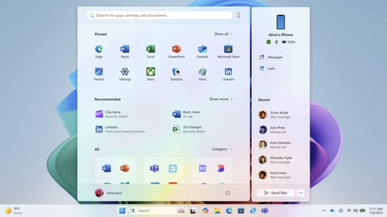 Meniul START din Windows 11 va beneficia de opțiuni avansate de personalizare și integrarea Phone Link.