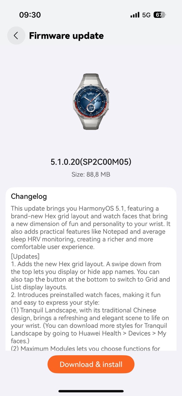 Azi am văzut că există un update pentru ceasul smart Huawei Watch GT5 Pro și nu orice update: HarmonyOS 5.1, cu mai multe element noi.