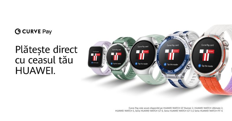 Începând de astăzi e posibil să folosiți ceasurile smart Huawei (cu suport NFC) pentru a face plăți contactless în România, UE și alte câteva țări.