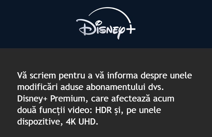 După ce Disney+ a trebuit să scoată opțiunile 4K și HDR din unele țări UE (inclusiv România), readuce doar conținutul 4K și treaba asta afectează abonamentele existente.