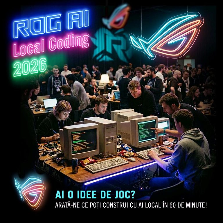 Asus propune ROG AI Local Coding 2026, un concurs în care participanții sunt provocați să creeze un prototip de joc folosind AI local.